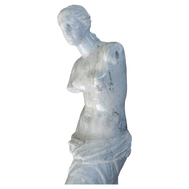 Greek Statue of Venus de Milo, Carrara Marble, Height: 180 cm, 20th Century The original sculpture depicts Aphrodite, the...