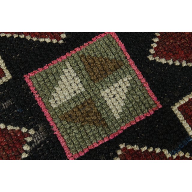 1970s Vintage Turkish Oushak Handmade Wool Cotton Pink Runner Rug For Sale - Image 4 of 10