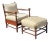Mid 20th Century Stickley English Colonial Cherry Valley Collection Lounge Chair and Ottoman Set For Sale