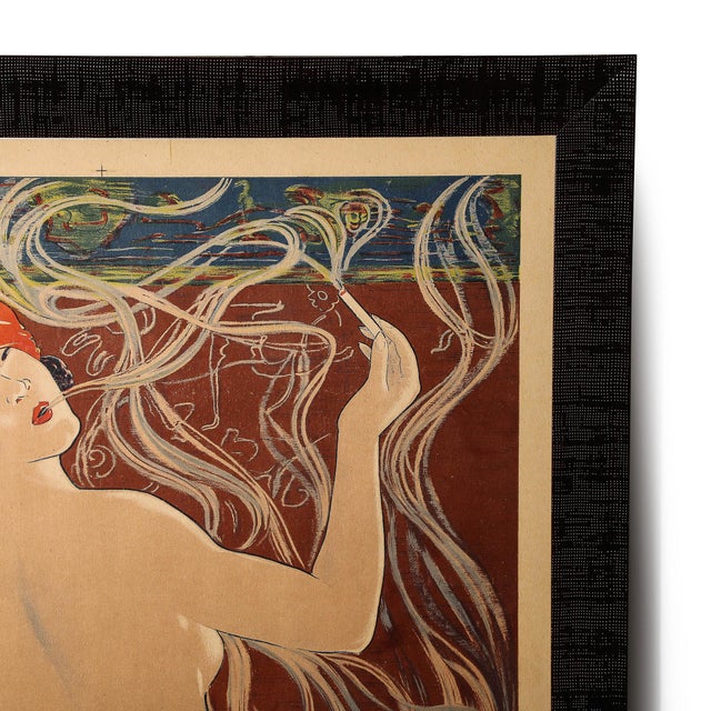 Art Nouveau Art Nouveau Cigarettes Saphir Advertisement Poster For Sale - Image 3 of 13