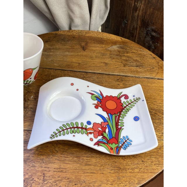 Ceramic NewWave Acapulco Cup and Saucer from Villeroy & Boch, 2000s, Set of 2 For Sale - Image 7 of 12