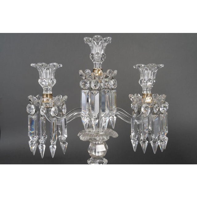 Napoleon III Style Crystal Candelabras from Baccarat, Set of 2 For Sale - Image 4 of 12