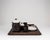 Beige Brutalist Tête-À-Tête for Two on Wooden Tray from Doverstone & Fürstenberg, 1960s, Set of 12 For Sale - Image 8 of 17