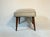 Mid-Century Modern Vintage 50s Mid-Century Modern Ottoman Footstool Bench Off White Vinyl For Sale - Image 3 of 11