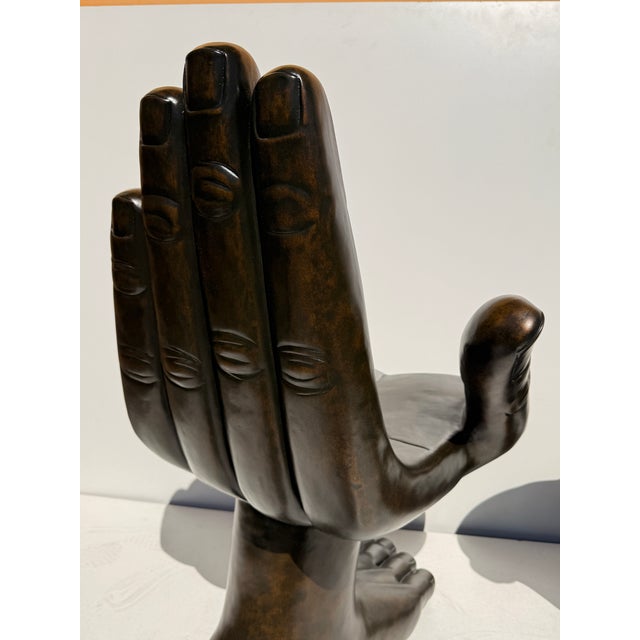 1990s Pair of “Hand & Foot” Surrealist Boudoir Chairs For Sale - Image 5 of 12