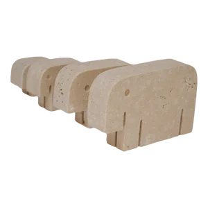 Set of Four Vintage Italian Travertine Elephant Sculptures by Fratelli Mannelli