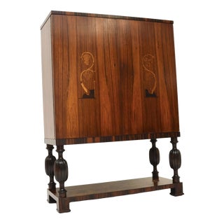 Vintage Swedish Inlaid Cabinet, 1930 For Sale