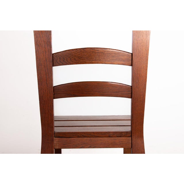 Large Brutalist Chairs in Oak from René Gabriel, 1950s, Set of 6 For Sale - Image 18 of 18