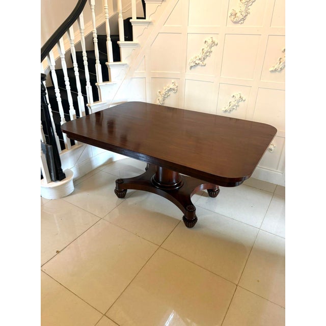 William IV English Figured Mahogany Pedestal Tilt Top Dining Table, 1830 For Sale - Image 3 of 13