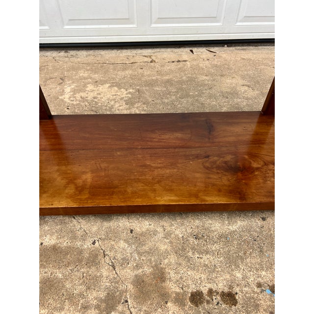 French French 19th Century Empire Marble Top Walnut Console Table For Sale - Image 3 of 12