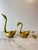 Mid-Century Modern Set of 3 Vintage Brass Swan Figurines — Hollywood Regency / Mid-Century Decor For Sale - Image 3 of 9