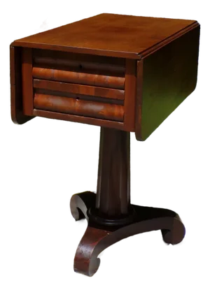 Antique American Empire Mahogany Drop Leaf Table