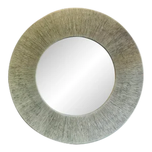 Organic Modern Large Rope Wrapped Round Wall Mirror