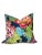 Asian Style Thibaut Honshu Floral Navy Pillow Cover For Sale