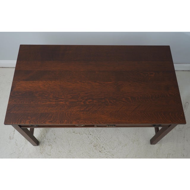 Stickley Mission Oak Spindle Writing Desk For Sale In Philadelphia - Image 6 of 18