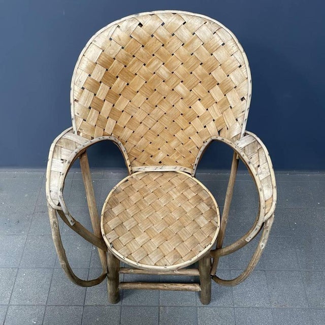 Braided Folk Art Wooden Chair For Sale - Image 9 of 18