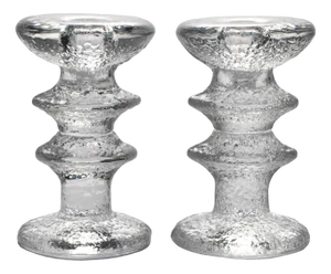 Model Festivo Glass Candleholders by Timo Sarpaneva for Iittala, 1970s, Set of 2