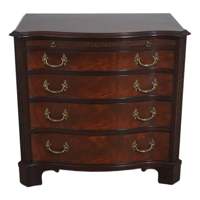 Henkel Harris Mahogany Bachelor Chest W. Pull Out Slide For Sale