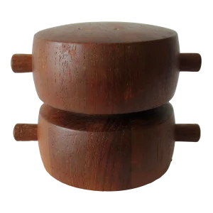 C.1970's Jens Quistgaard (Design) for Dansk Int'l. Denmark Dual Teak Salt & Pepper Shaker