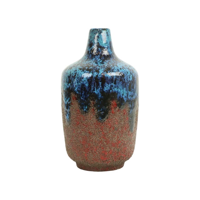 1960s Blue Ceramano Incrusta Vase by Hans Welling, 1960s For Sale - Image 5 of 11