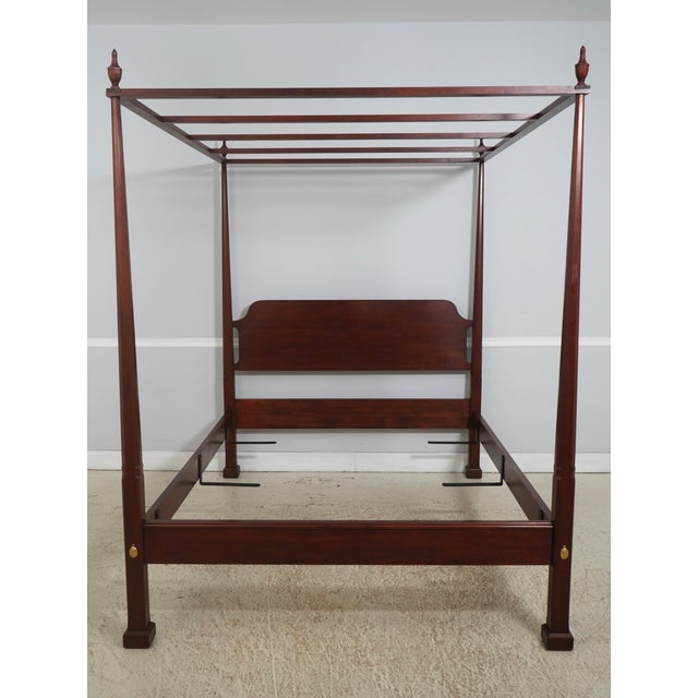 Age: C.1996 Details: Finish no.24 Cherry High Quality Construction Canopy Can Be Removed If Desired Traditional Style...