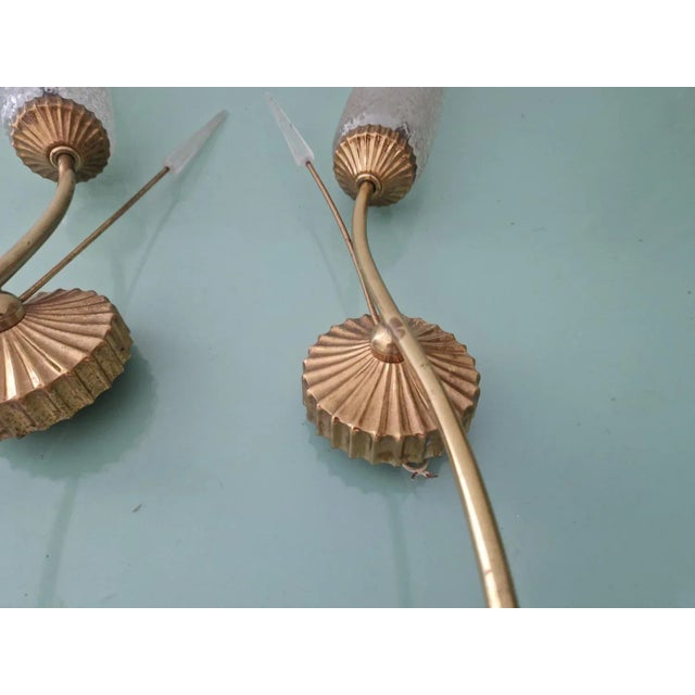Mid-Century French Floral Wall Sconces, 1950s, Set of 2 For Sale - Image 12 of 13