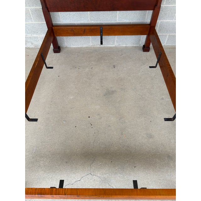 Irion Custom Tiger Maple Shaker Style Poster Full Bed Frame For Sale - Image 9 of 9