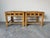 1980s Pair of Vintage Coastal Boho Chic Bamboo Rattan Side Tables For Sale - Image 5 of 10