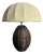 Mid-Century Boho Pencil Reed Rattan Table Lamp with Mushroom Shade, 1970s For Sale