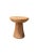 Contemporary Round Side Table Crafted From Teak Wood, Modern Organic For Sale - Image 3 of 5