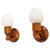 Brown French Beech & Opaline Glass Wall Lights, 1970s, Set of 2 For Sale - Image 8 of 8