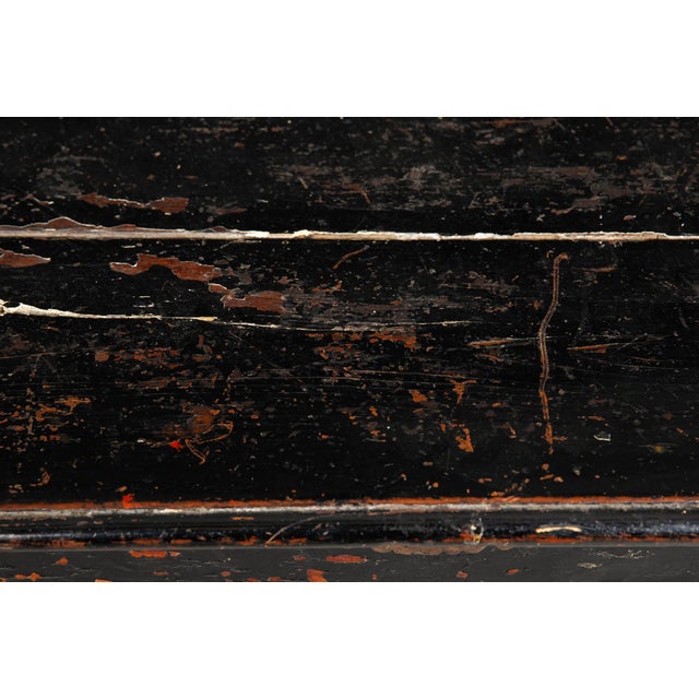 French Provincial Desk in Ebonized Polychrome, Late 18th Century For Sale - Image 15 of 17