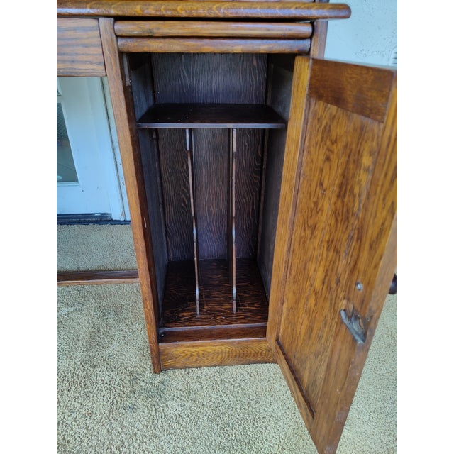 1910s Edwardian Roll Top Desk Chairish