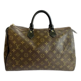 Louis Vuitton Speedy 35 Bag LV Monogram Canvas Top Handle Vintage 80s Dr Bag Satchel For Sale