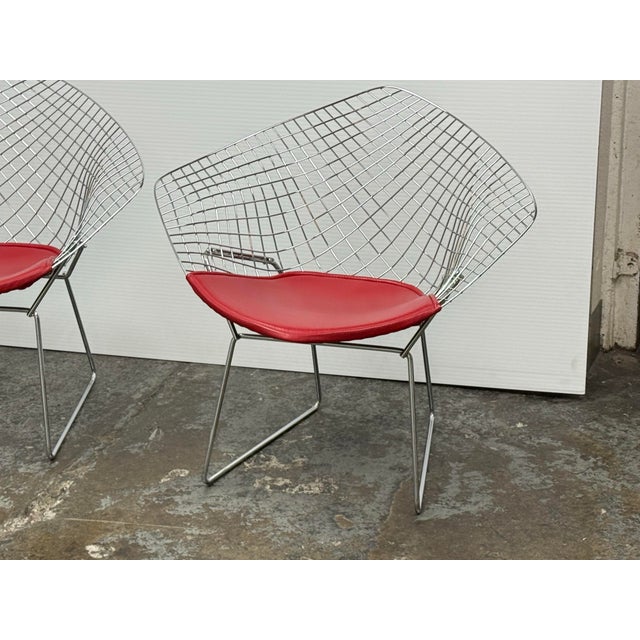 Harry Bertoia for Alivar Diamond Arm Chairs, Pair For Sale - Image 10 of 12