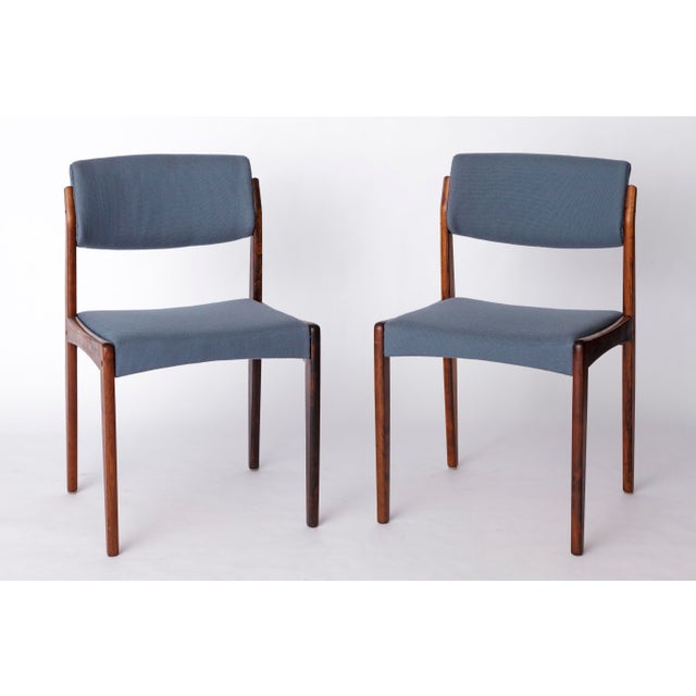 Maroon Set of Vintage Rosewood Dining Chairs by H.W. Klein for Bramin, 1960s For Sale - Image 8 of 10