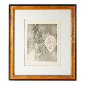 “Femme Au Visage” Abstract Etching by Germaine Richier