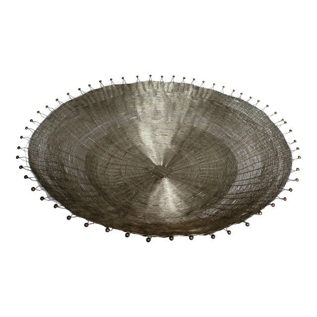 Early Vintage Michael Aram "Splash" Woven Wire Bowl/Centerpiece For Sale