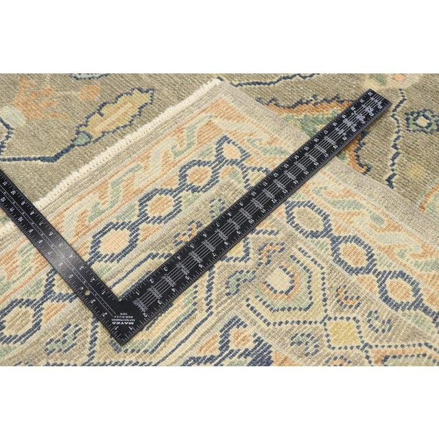 Early 21st Century Soft Earth-Tone Turkish Oushak Rug, 09'04 X 12'02 For Sale - Image 5 of 9