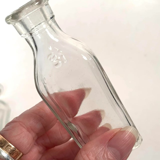 Vintage Clear Glass Apothecary Medicine Bottles Collection of 5 For Sale - Image 9 of 12