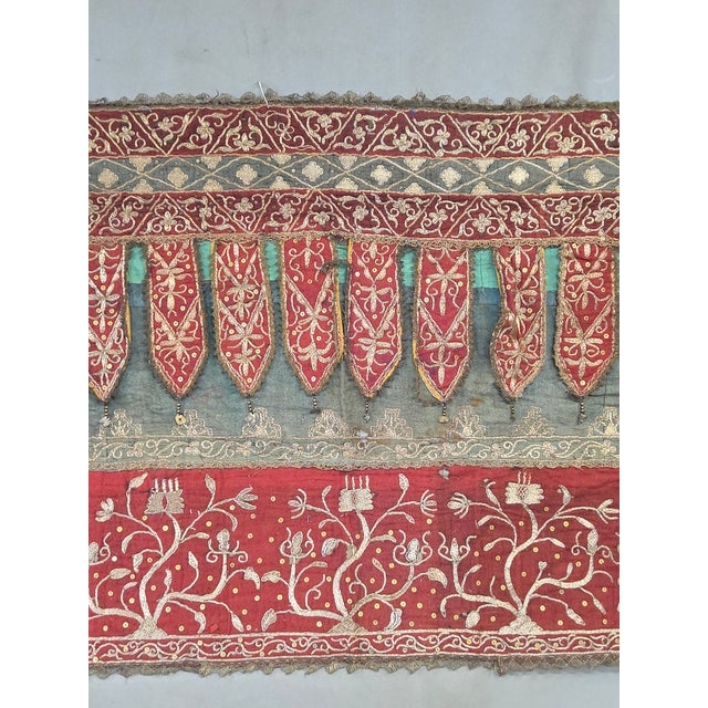 Tribal Antique Early 20th Century Sumatran Ceremonial Tirai Textile Hanging For Sale - Image 3 of 18