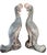 This is a pair of vintage pair of Chinese porcelain grand Phoenix Bird Figurals. This set is in stunning pastel hues of...