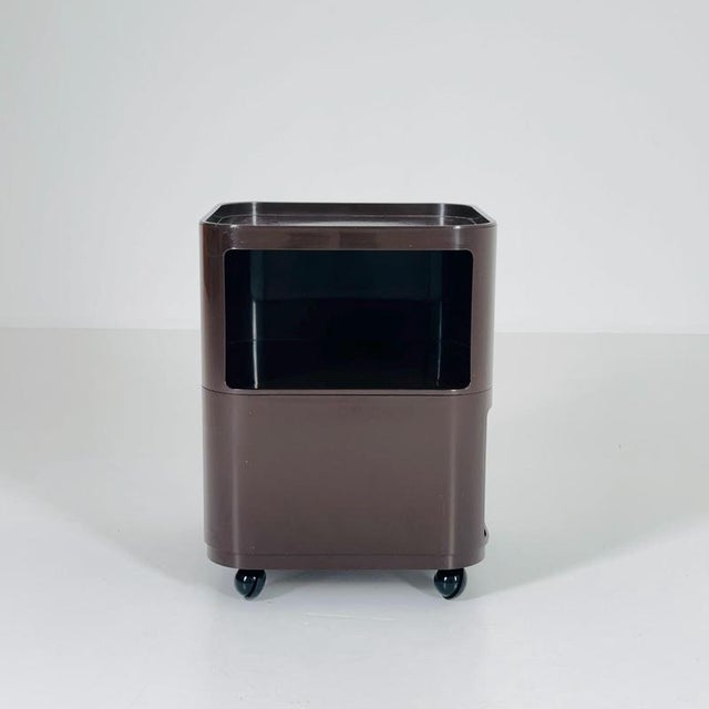 Brown Componibili Square Serving Trolley by Anna Castelli for Kartell, 1960s For Sale - Image 6 of 9