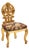 Rococo-Inspired Accent Chairs – Gold Leaf Frames, Sculpted Floral Crests & Pastoral Tapestry Upholstery For Sale