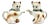 20th Century Porcelain Cat Tea Pots - a Pair For Sale
