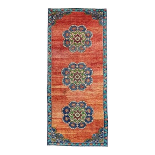 Turkish Vintage Rug 4'5" x 10' #21408 For Sale