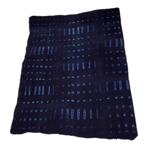 Fine Indigo Cloth - Mossi Tribe Burkina Faso 54" H by 42" W