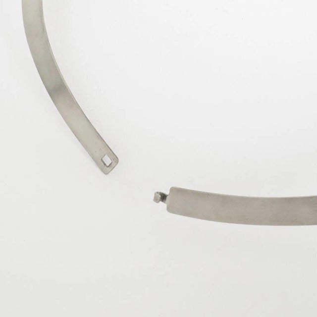 Louis Feraud Paris Chrome and Mirrors Space Age Necklace For Sale - Image 11 of 16