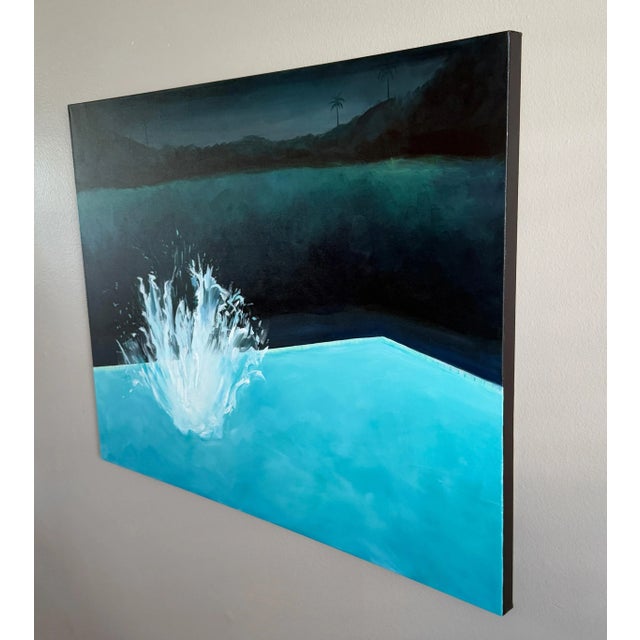 2020s Night Splash No. 2 - Oil on Canvas by Kory Alexander For Sale - Image 5 of 6