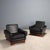 Mid-Century Armchairs in Black Leather, 1970s For Sale - Image 9 of 9